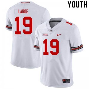 NCAA Ohio State Buckeyes Youth #19 Jagger LaRoe White Nike Football College Jersey IXI6745ZG